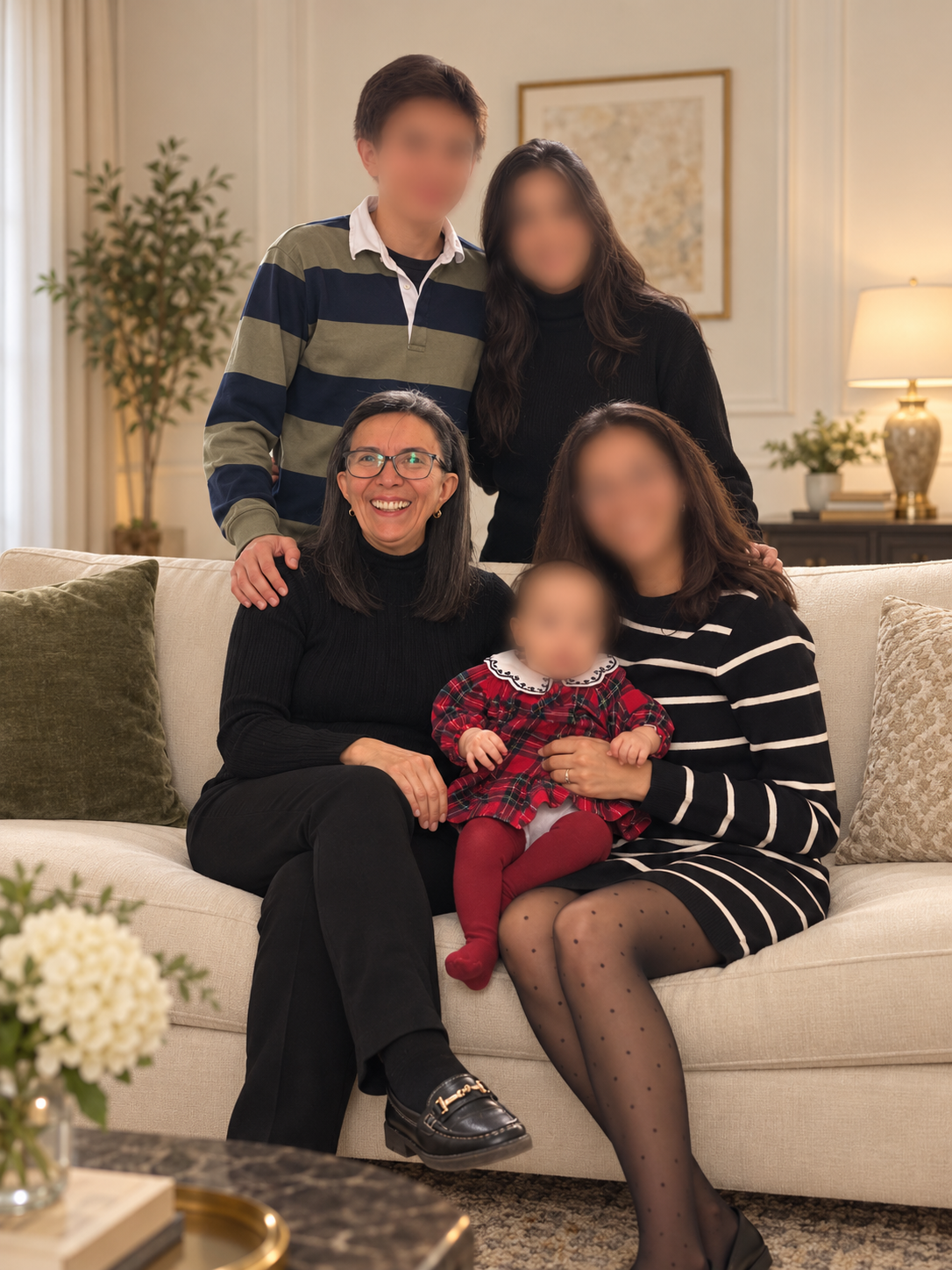 Patricia Moreno y su familia